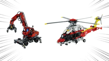 レゴ(R)テクニック『42145 エアバス H175 レスキューヘリコプター、42144 運搬用クレーン車』新製品情報：2022年8月1日発売