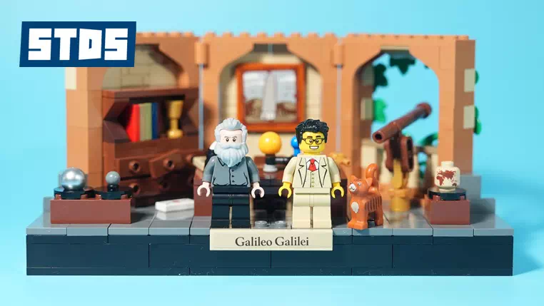 レゴ(R)レビュー『40595 ガリレオ・ガリレイ トリビュート』研究室がテーマの動くセット、動画あり | 2023年11月1日配布開始のレゴ(R)アイデア購入特典用セット