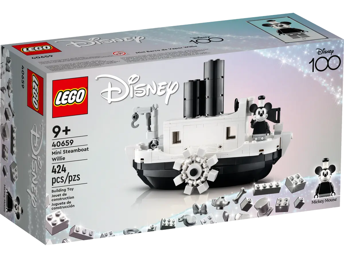 Mickey's Debut: 40659 Steamboat Willie LEGO(R) Disney GWP Officially Revealed