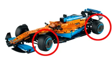 PIRELLIのロゴ消滅『42141マクラーレンフォーミュラ1 レースカー』のホイールパターン変更：レゴ®テクニック
