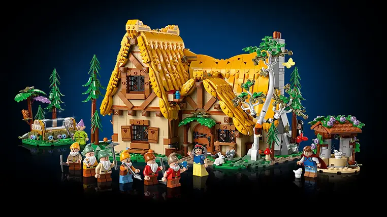 楽しそうな森のコテージ『43242 白雪姫と七人のこびとが住む森の家』ディズニー初の長編アニメ映画『白雪姫』のレゴ(R)ディズニー新作をチェック【2024年3月】
