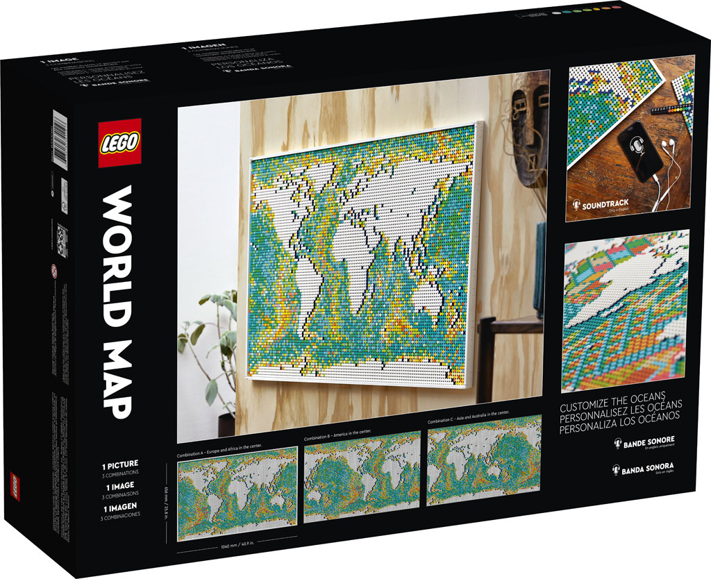 6月1日発売レゴ(R)アート『31203 世界地図』新製品情報：1万ピース超え 