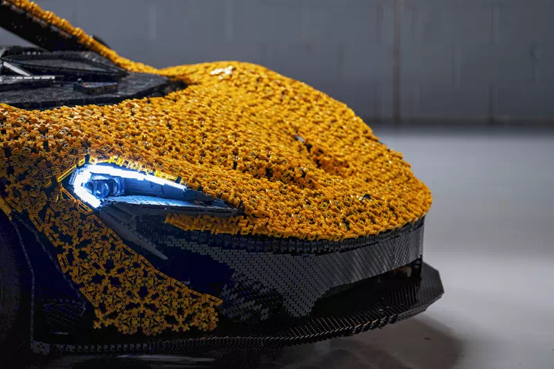 F1 Driver Lando Norris Takes on Silverstone Circuit in Life-Size LEGO® McLaren P1 Challenge