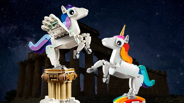 Reunited Sisters: Create an Emotional Display with LEGO Pegasus and Unicorn!