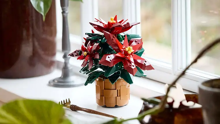 Celebrate the Holidays with LEGO® Poinsettia Flower Set Launching in October!