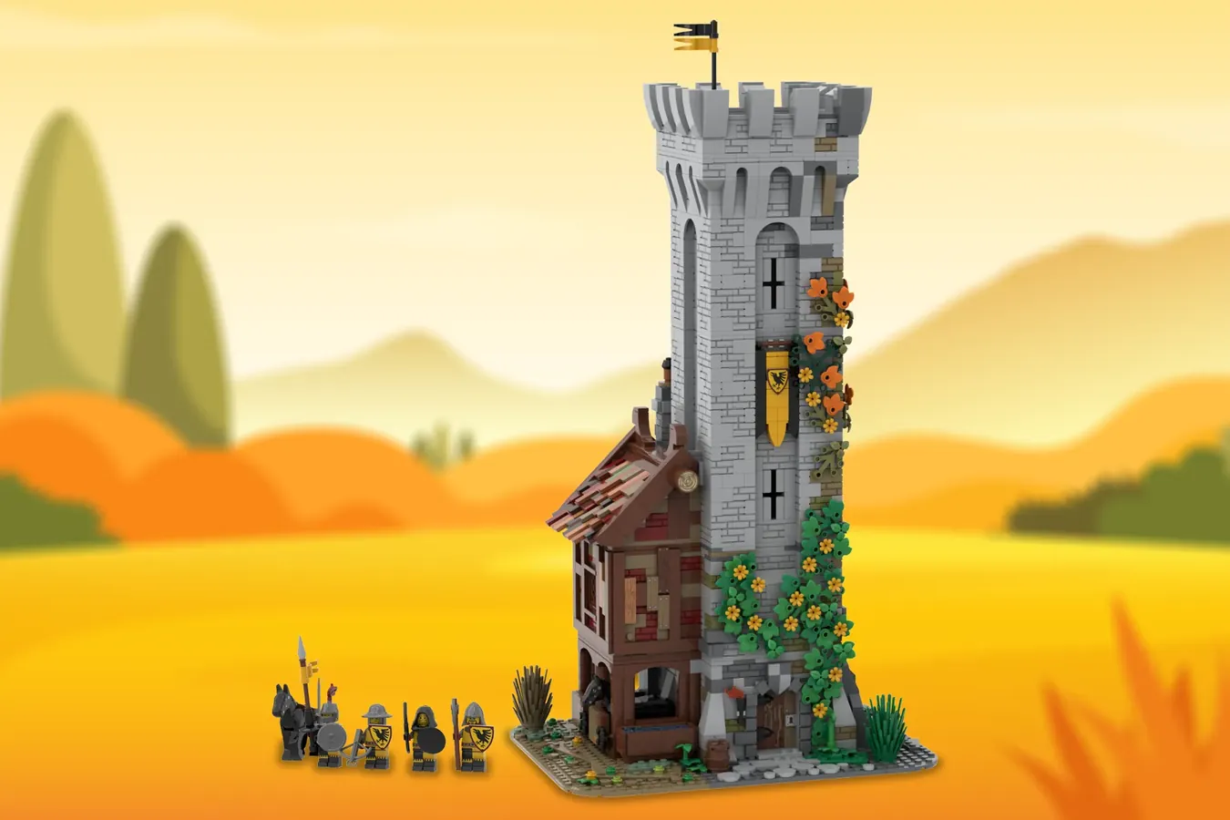 レゴ®アイデアで『中世の監視塔』が製品化レビュー進出：2022年第2回1万サポート獲得デザイン紹介