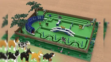 レゴ(R)アイデアで『犬のファンパーク – 動かして遊べるドッグラン』が製品化レビュー進出：2022年第3回1万サポート獲得デザイン紹介