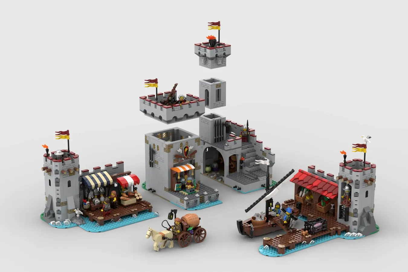 レゴ(R)アイデアで『中世の港の市場』が製品化レビュー進出！2023年第1回1万サポート獲得デザイン紹介