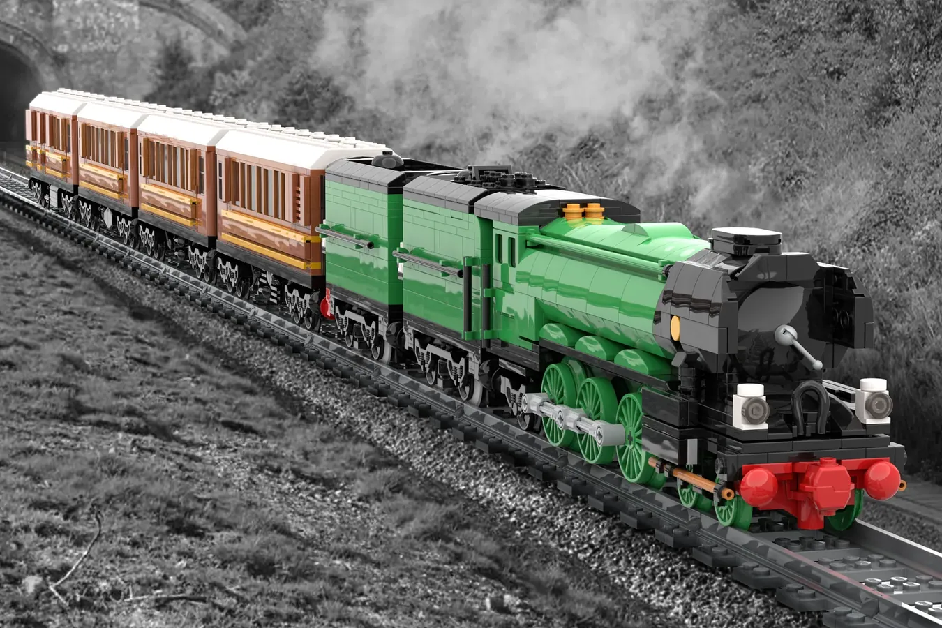 レゴ(R)アイデアで『フライングスコッツマンLNER A3形蒸気機関車4472号機』が製品化レビュー進出！2023年第2回1万サポート獲得デザイン紹介