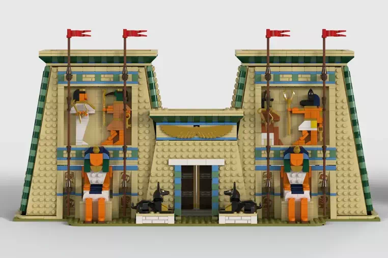 神秘的な建造物『古代エジプトの神殿』がレゴ(R)アイデアレビュー進出(2024～2025新作候補) | 2024年第1回1万サポート獲得デザイン紹介
