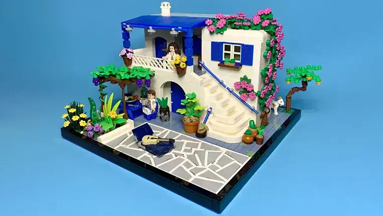 Stunning Mediterranean Landscapes 'Greek Holiday' Advances to LEGO® Ideas 2024 First Review (2024-2025 New Set Contender) | 10k-Support Design