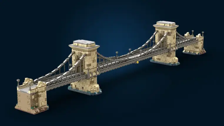 ドナウ川に架かる美しい橋『セーチェーニ鎖橋(ブダペスト)』がレゴ(R)アイデアレビュー進出(2024～2025新作候補) | 2024年第1回1万サポート獲得デザイン紹介