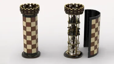 持ち歩いて遊べる『タワー型チェスセット』がレゴ(R)アイデアレビュー進出(2024～2025新作候補) | 2024年第1回1万サポート獲得デザイン紹介