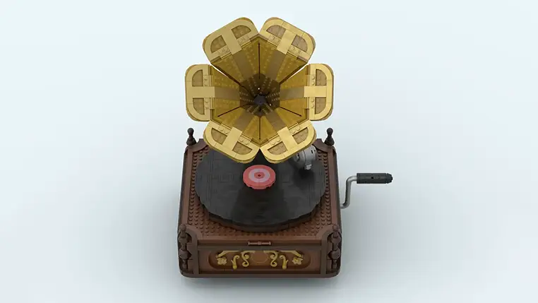 Embrace the Timeless Melodies”Vintage Record Player” Advances to LEGO® Ideas Review (2024-2025 New Set Contender) | Introducing the First 10k-Support Design of 2024