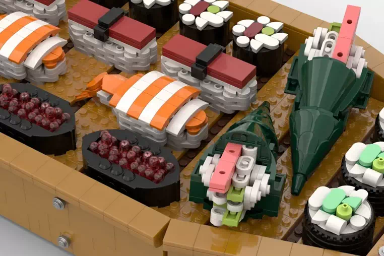 レゴ(R)ブロックでスシ食いねェ！『寿司船』がレゴ(R)アイデアレビュー進出(2024～2025新作候補) | 2024年第1回1万サポート獲得デザイン紹介