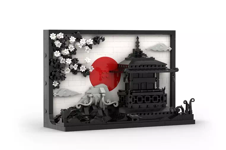 水墨画を立体で表現『日本のアート』がレゴ(R)アイデアレビュー進出(2024～2025新作候補) | 2024年第2回1万サポート獲得デザイン紹介