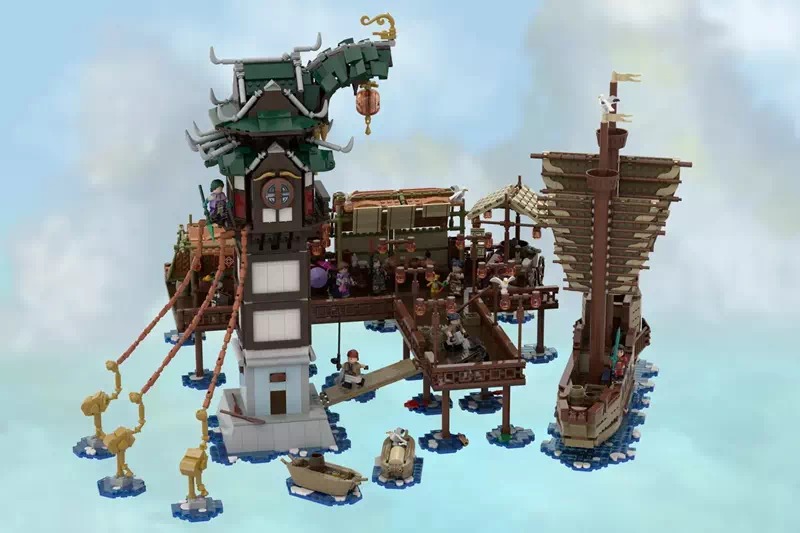 Genshin Impact: Liyue Harbor Wharf Advances to LEGO® Ideas Review (2025-2026 New Product Candidate) | Introducing the Design that Gained 10,000 Supporters in the 3rd Round of 2024