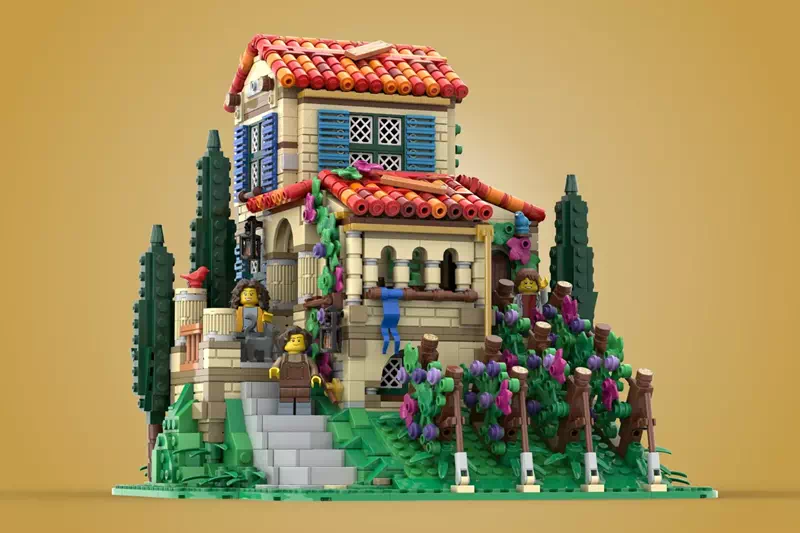 Experience Italian Countryside in LEGO® Bricks: 'Italian Villa' Advances to LEGO® Ideas Review (2025-2026 New Set Candidate) | Introducing 10,000 Supporter Design from 3rd Round of 2024