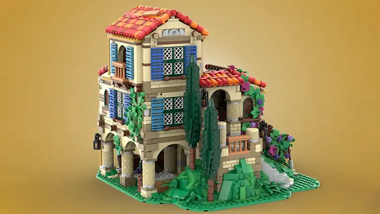 Experience Italian Countryside in LEGO® Bricks: 'Italian Villa' Advances to LEGO® Ideas Review (2025-2026 New Set Candidate) | Introducing 10,000 Supporter Design from 3rd Round of 2024