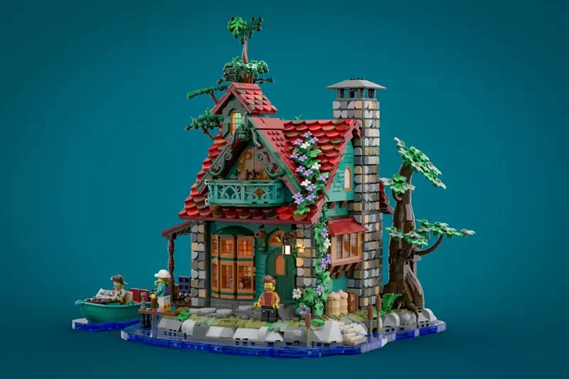 Lake House on Island Advances to LEGO® Ideas Review (2025-2026 Potential New Release) | Showcase of 10K Supporter Achievement Design in Q3 2024