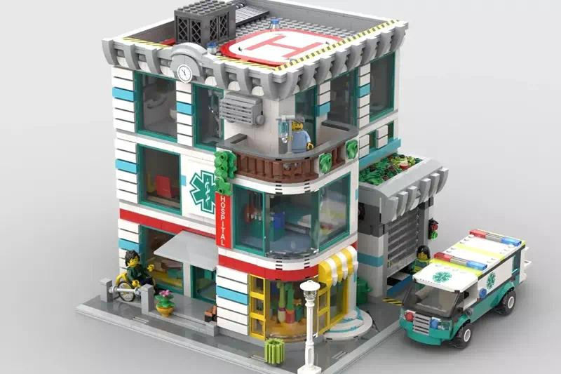 Fully-Equipped Modern Hospital Set Advances to LEGO® Ideas Review (2025-2026 Potential New Release) | Showcase of 10K Supporter Achievement Design in Q3 2024