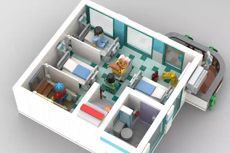 Fully-Equipped Modern Hospital Set Advances to LEGO® Ideas Review (2025-2026 Potential New Release) | Showcase of 10K Supporter Achievement Design in Q3 2024