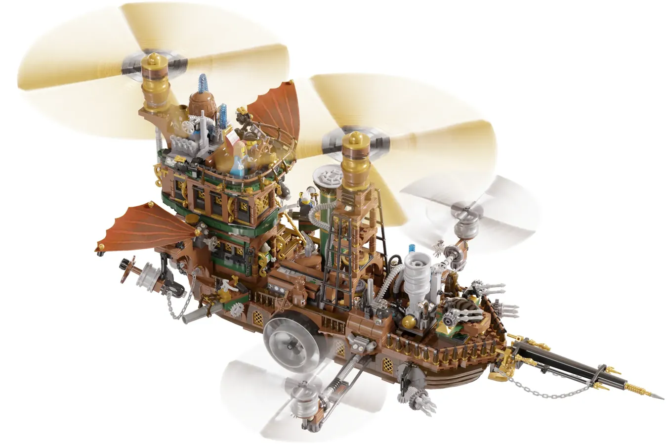 レゴ®アイデアで『スチームパンクの空飛ぶ船(電動)』が製品化レビュー進出：2022年第2回1万サポート獲得デザイン紹介