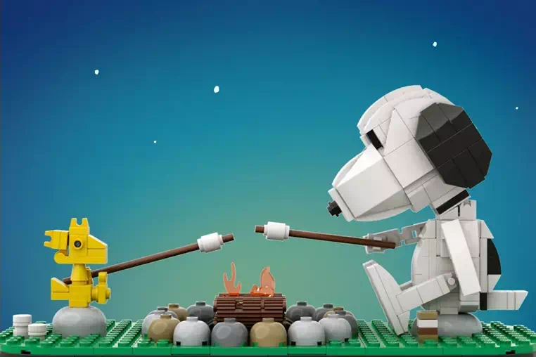 Snoopy's Campfire: A Step Closer to Becoming a LEGO Set with 10,000 Votes!