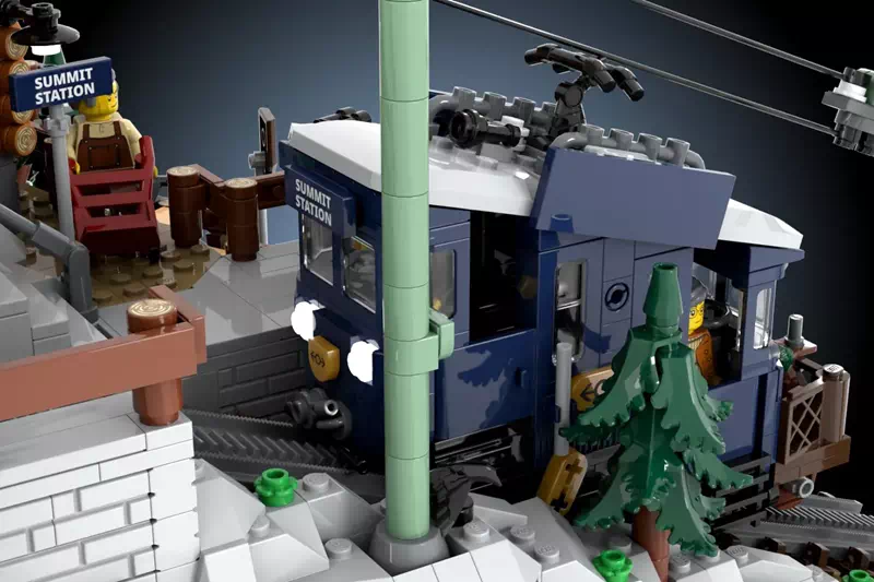 LEGOR Bricks Make Climbing Easy: 'Moving Rack Railway and Summit Station' Advances to LEGOR Ideas Review (2025-2026 Candidate) | 10,000 Supporters in 2024 Round 3