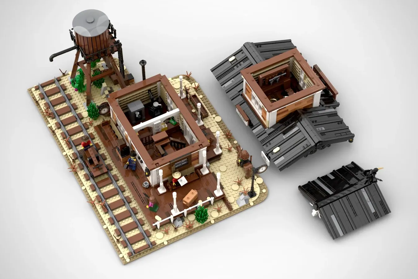 Old West Train Station Advances to LEGO® Ideas Review (2025-2026 Candidate Set) | Third 2024 10K Supporters Design Showcase