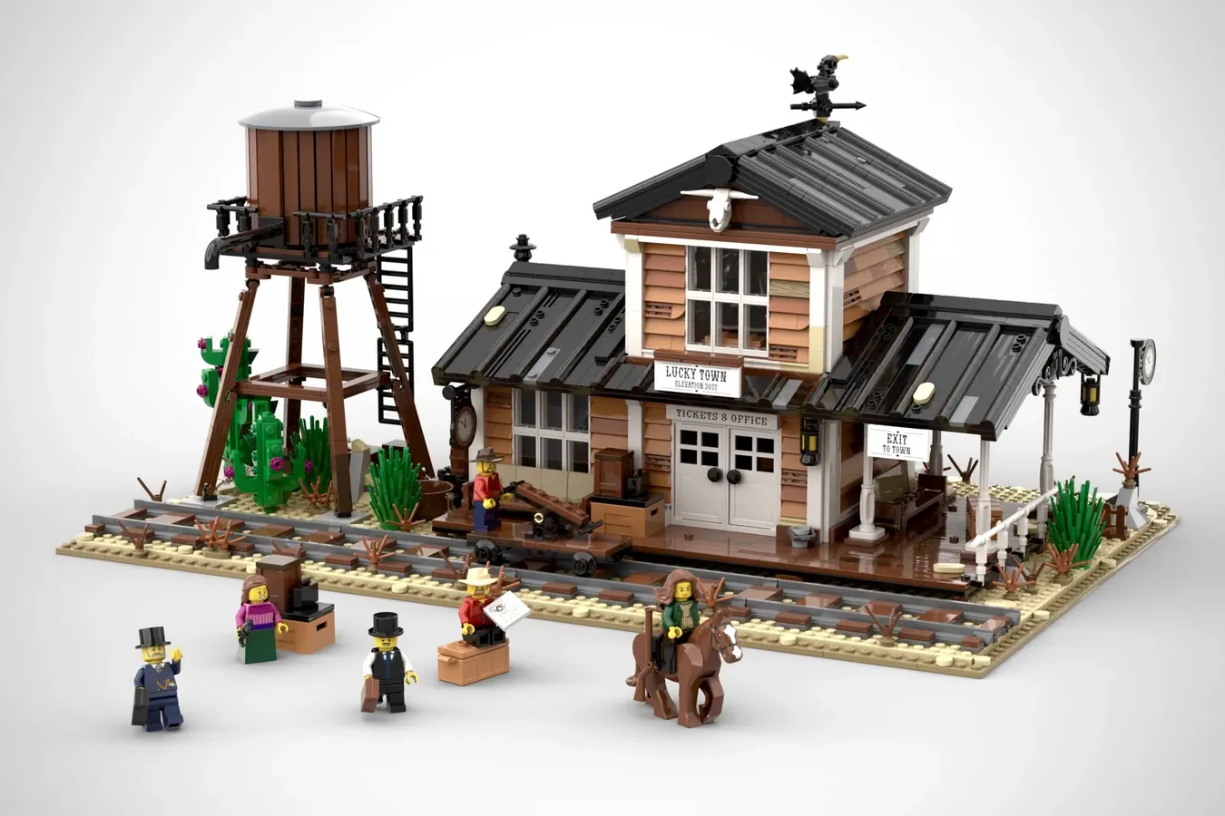 Old West Train Station Advances to LEGO® Ideas Review (2025-2026 Candidate Set) | Third 2024 10K Supporters Design Showcase