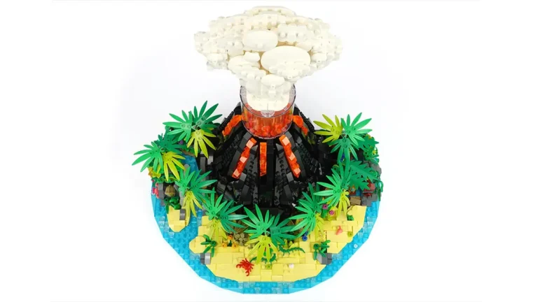 溶岩ドバドバ！「動く火山」がレゴ(R)アイデアレビュー進出