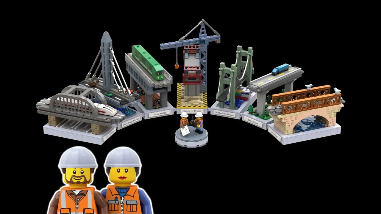 レゴ®アイデアで『土木工学の世界：いろんな橋』が製品化レビュー進出：2022年第2回1万サポート獲得デザイン紹介