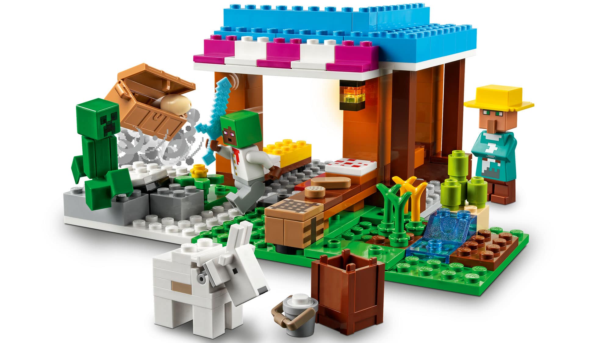 2022年6月発売レゴ(R)マインクラフト新製品情報：ラマの村、馬小屋、氷