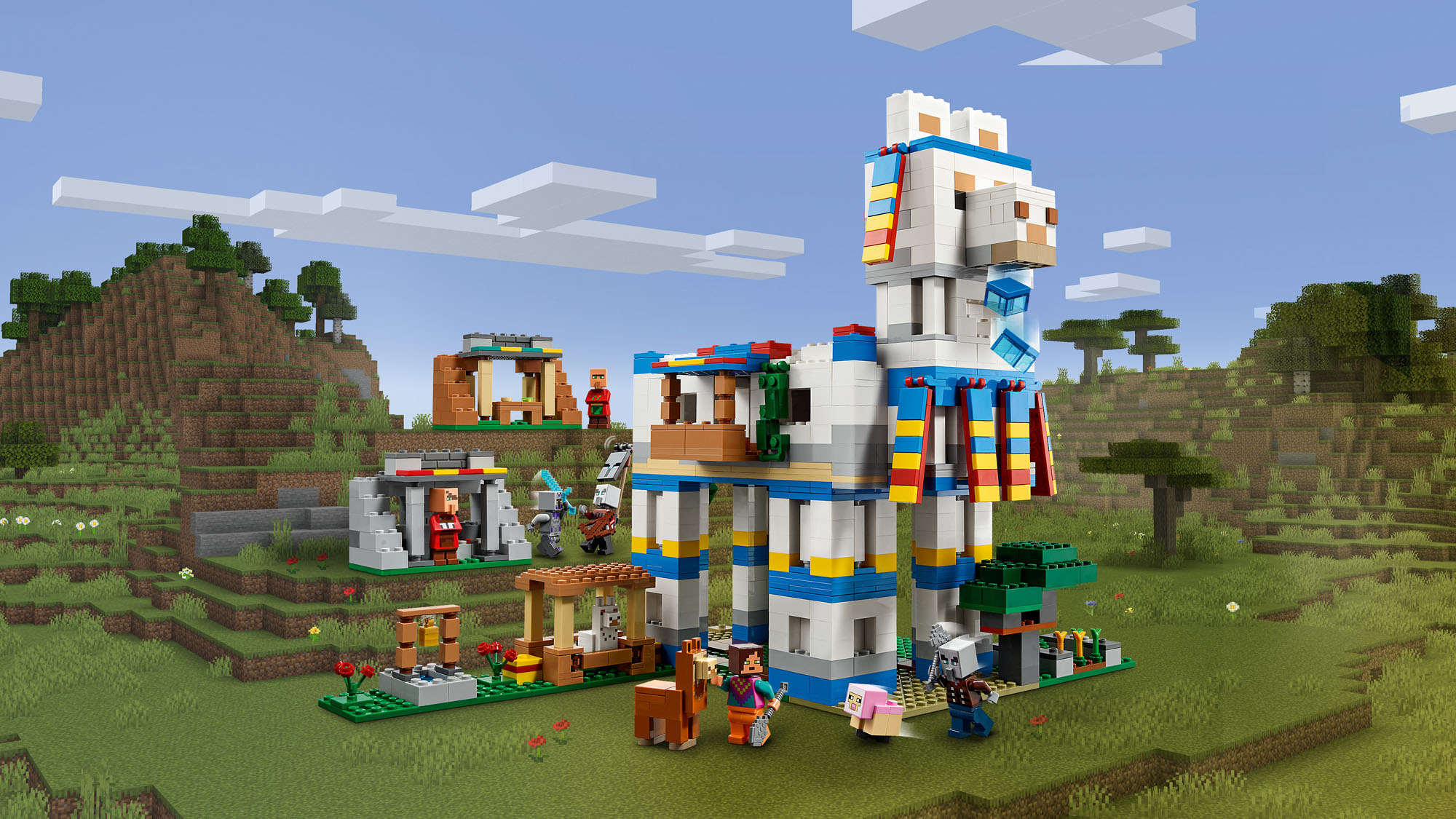 送料無料・即納 レゴ LEGO マイクラ ラマの村 21188 - おもちゃ