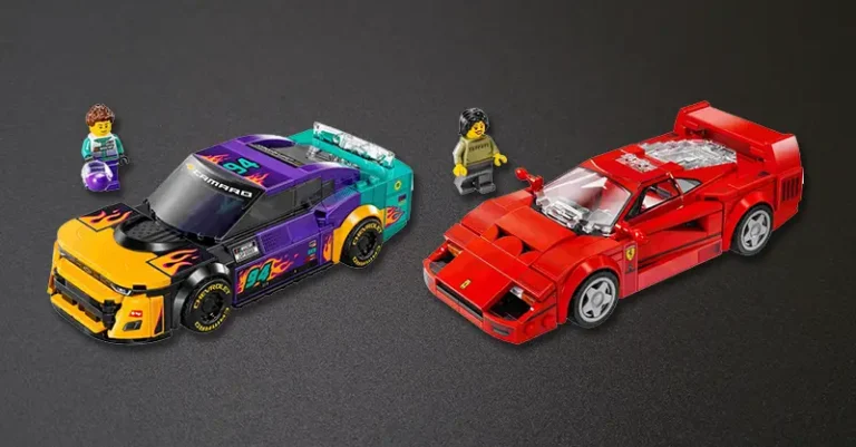 LEGO Revs Up August 1st: Iconic Ferrari F40 and Vibrant NASCAR Chevrolet Camaro ZL1 Hit Shelves