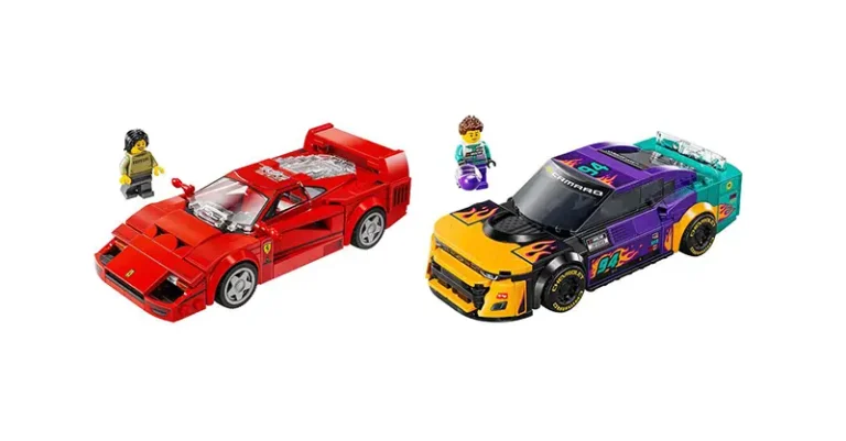 New LEGO® Sets “Ferrari F40 / NASCAR Chevrolet Camaro ZL1” Revealed at a French Retailer