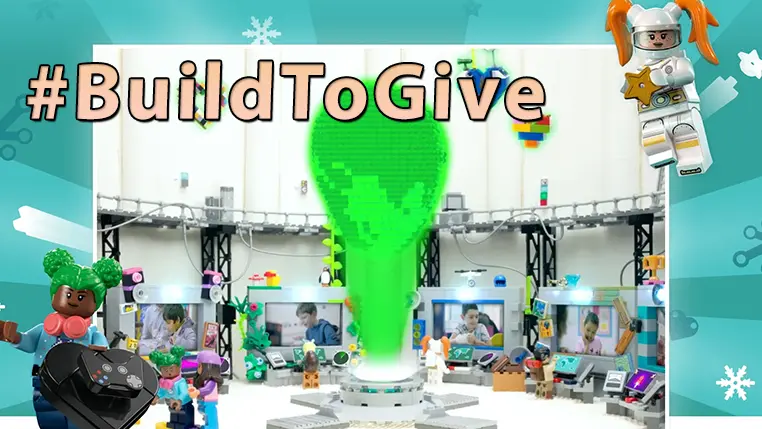 ハートを作って贈り物！#BuildToGive #ハッピークリスマスをつなげよう レゴ(R)グループ公式サイトで2023年クリスマスのチャリティイベント開催中